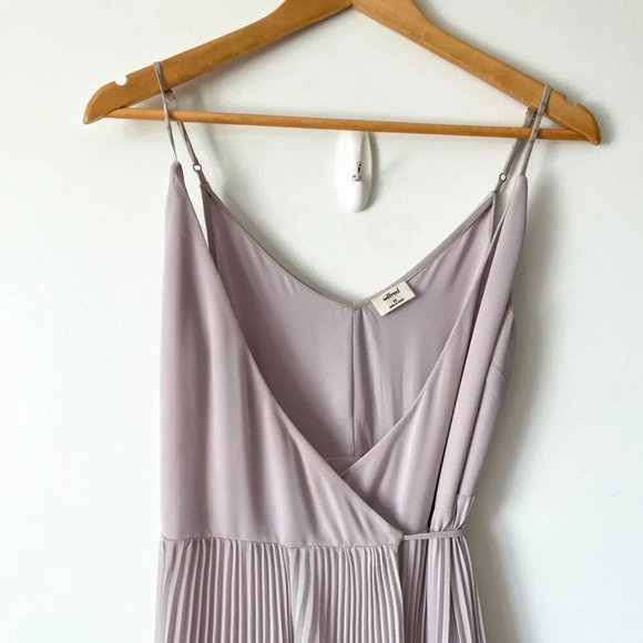 Aritzia Wilfred Beaune Pleated Midi Dress Lilac Lavender Purple Size XS - Picture 4 of 7